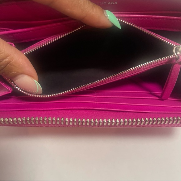 Balenciaga Papier Zip Around Leather Wallet VGUC - Picture 5 of 6